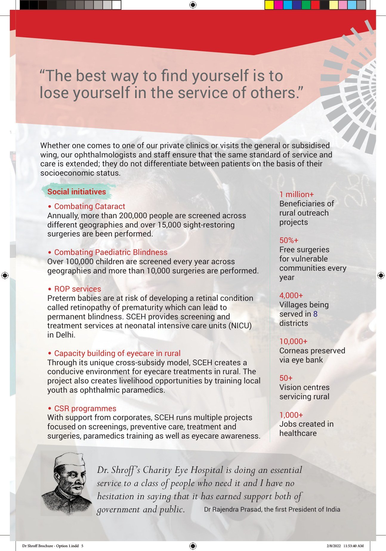 Dr Shroff's Charity Eye Hospital brochure